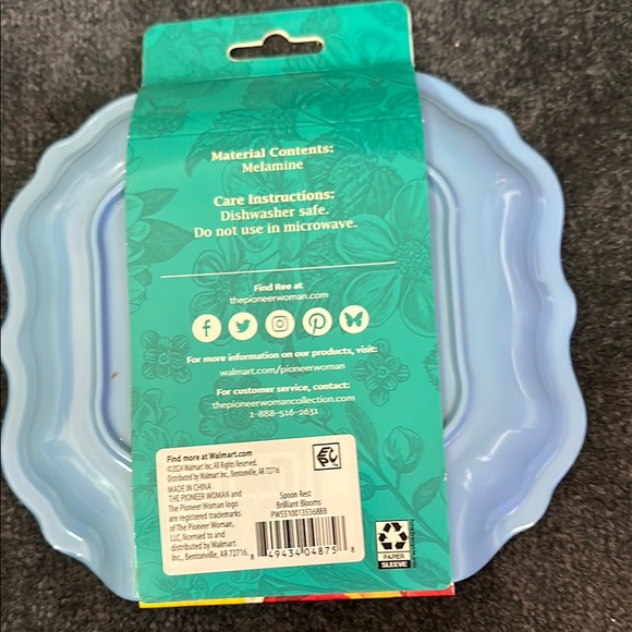 The Pioneer Woman Brilliant Blooms Melamine Spoon Rest - Blue and Multicolor - Picture 3 of 6